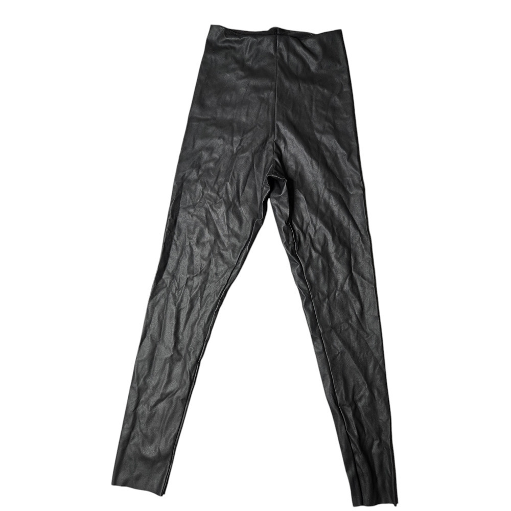 Commando Black Faux Leather Legging Size: L